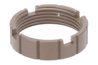 Armaspec Castle Nut in FDE has a tool-less, self-retention design